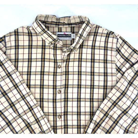 Panhandle Slim Western Wear  Long Sleeve Button-Down Plaid Vintage Mens Shirt M - Picture 5 of 13